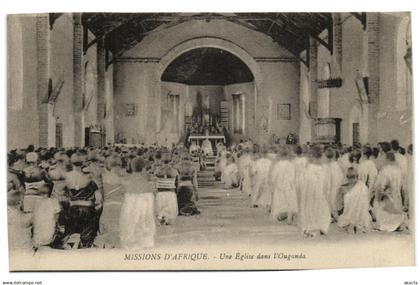 PC UGANDA, UNE ÉGLISE DANS L'OUGANDA, Vintage Postcard (b33613)