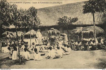 PC UGANDA, VILLA MARIYA, LECON DE CATÉCHISME, Vintage Postcard (b33608)