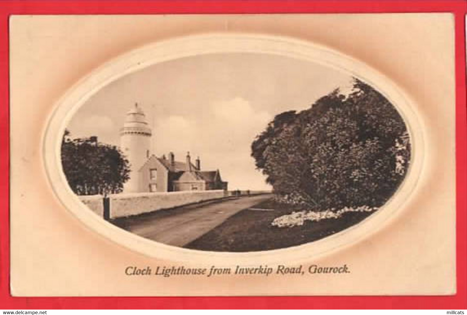 UK SCOTLAND RENFREWSHIRE   GOUROCK   CLOCH LIGHTHOUSE   OVAL VIEW  pu 1911