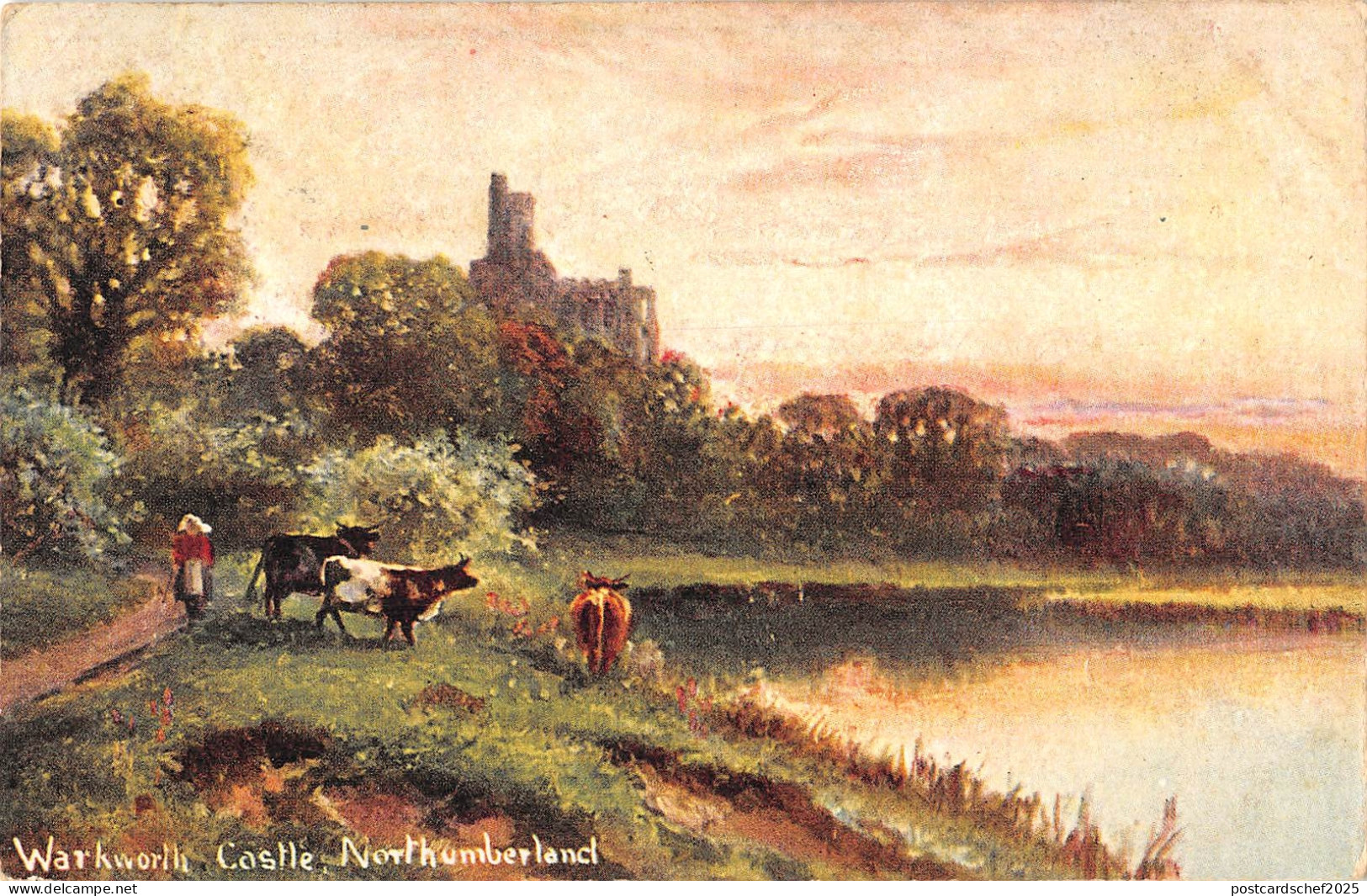 uk12936 warkworlh castle northumberland  uk