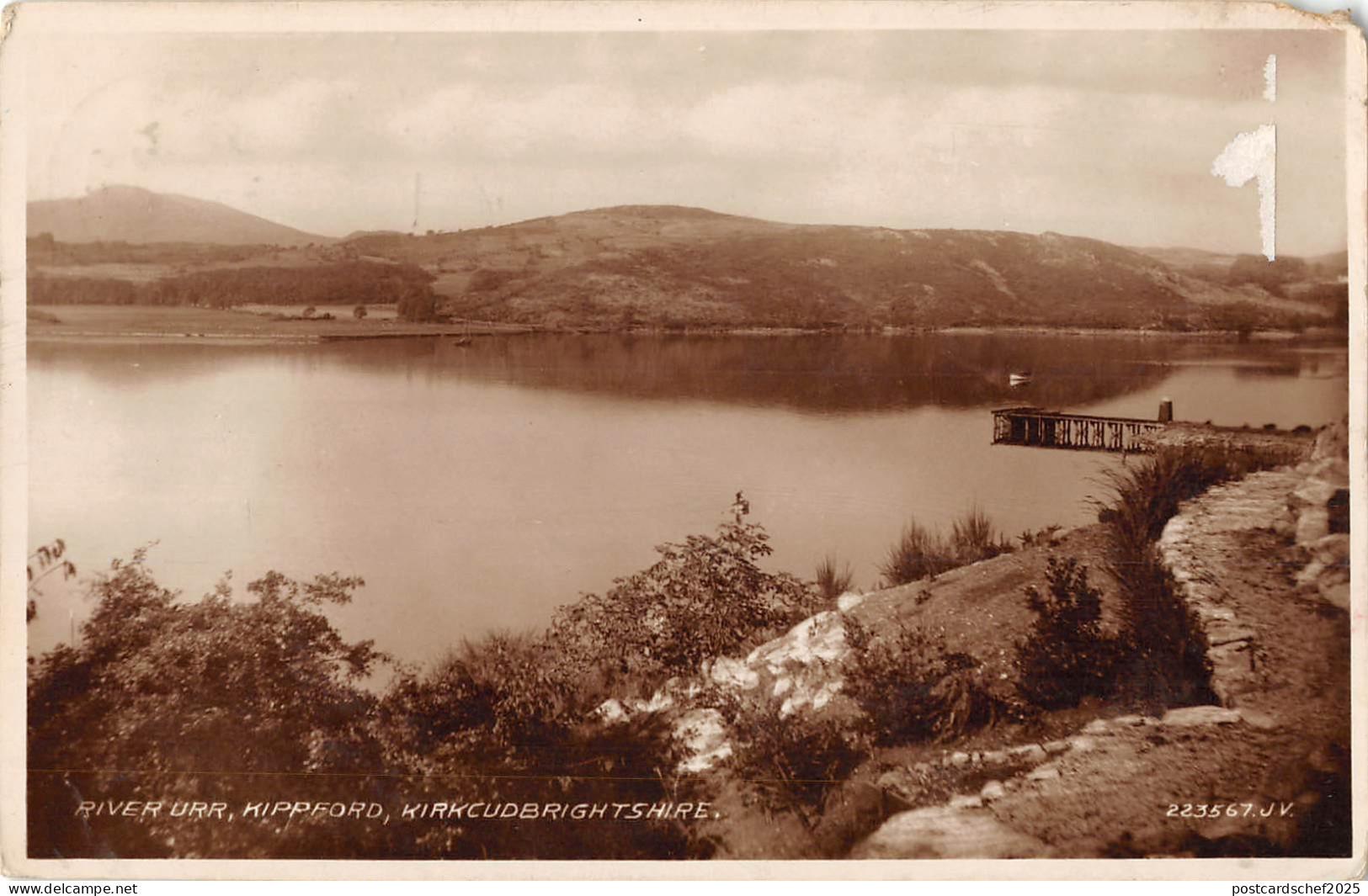 uk14032 river urr kippford kirkcudbrightshire scotland real photo  uk