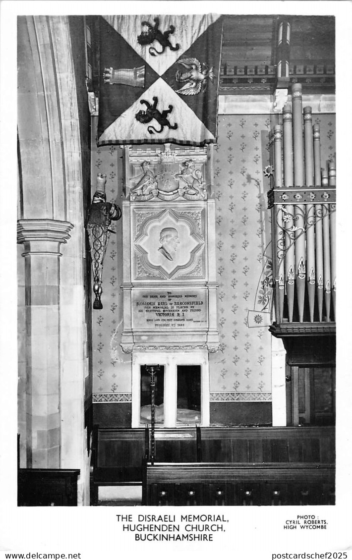 uk31786 disraeli memorial hughenden church buckinghamshire real photo uk