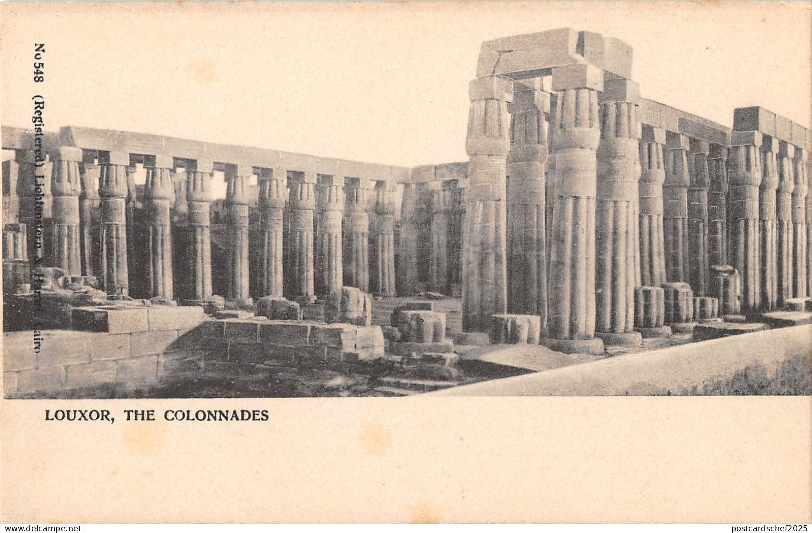 uk33385 the colonnades louxor real photo  uk luxor egypt