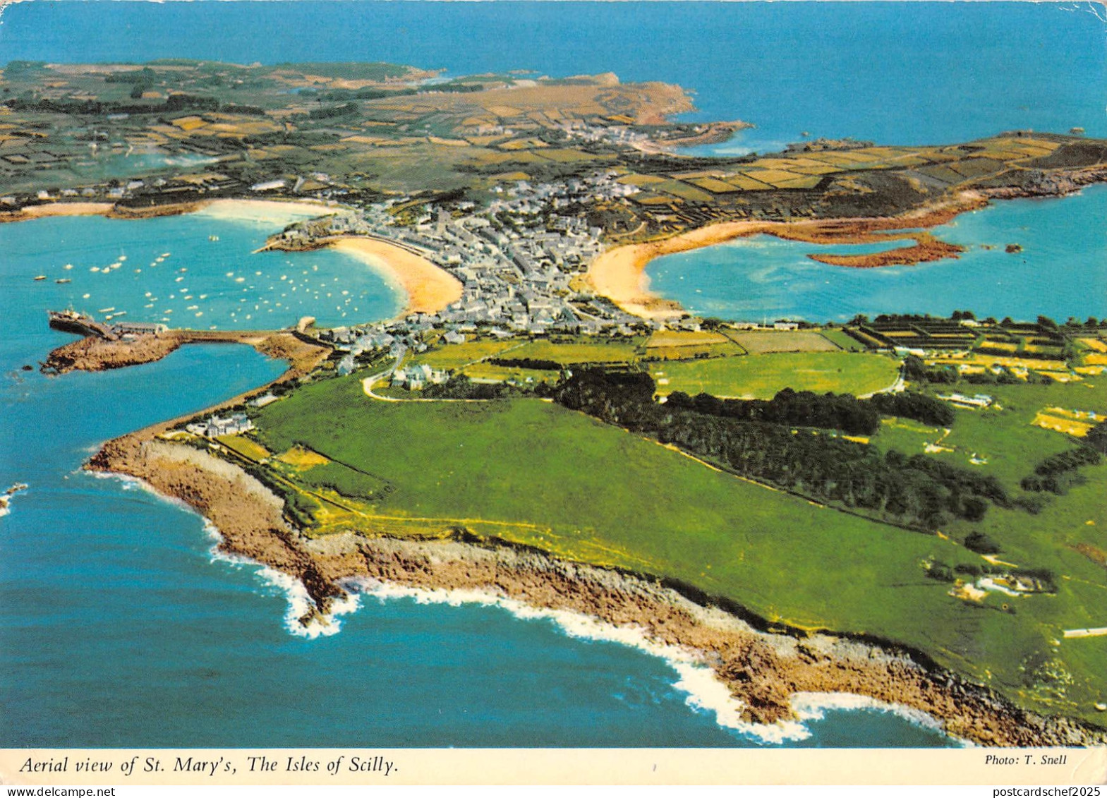uk35235 aerial view st marys isles of scilly uk