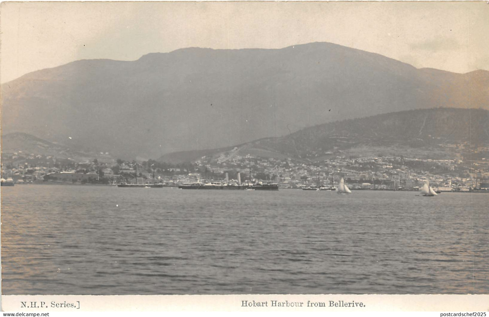 uk40068 hobart harbour bellerive real photo australia
