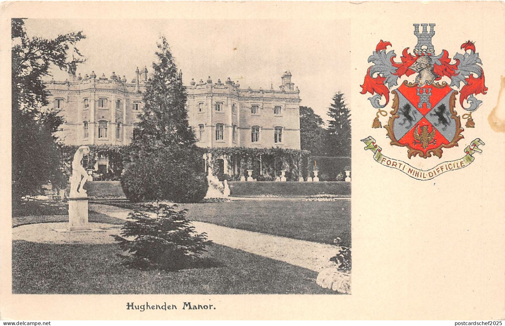 uk40367 hughenden manor  real photo  uk Wycombe, Buckinghamshire coat of arms