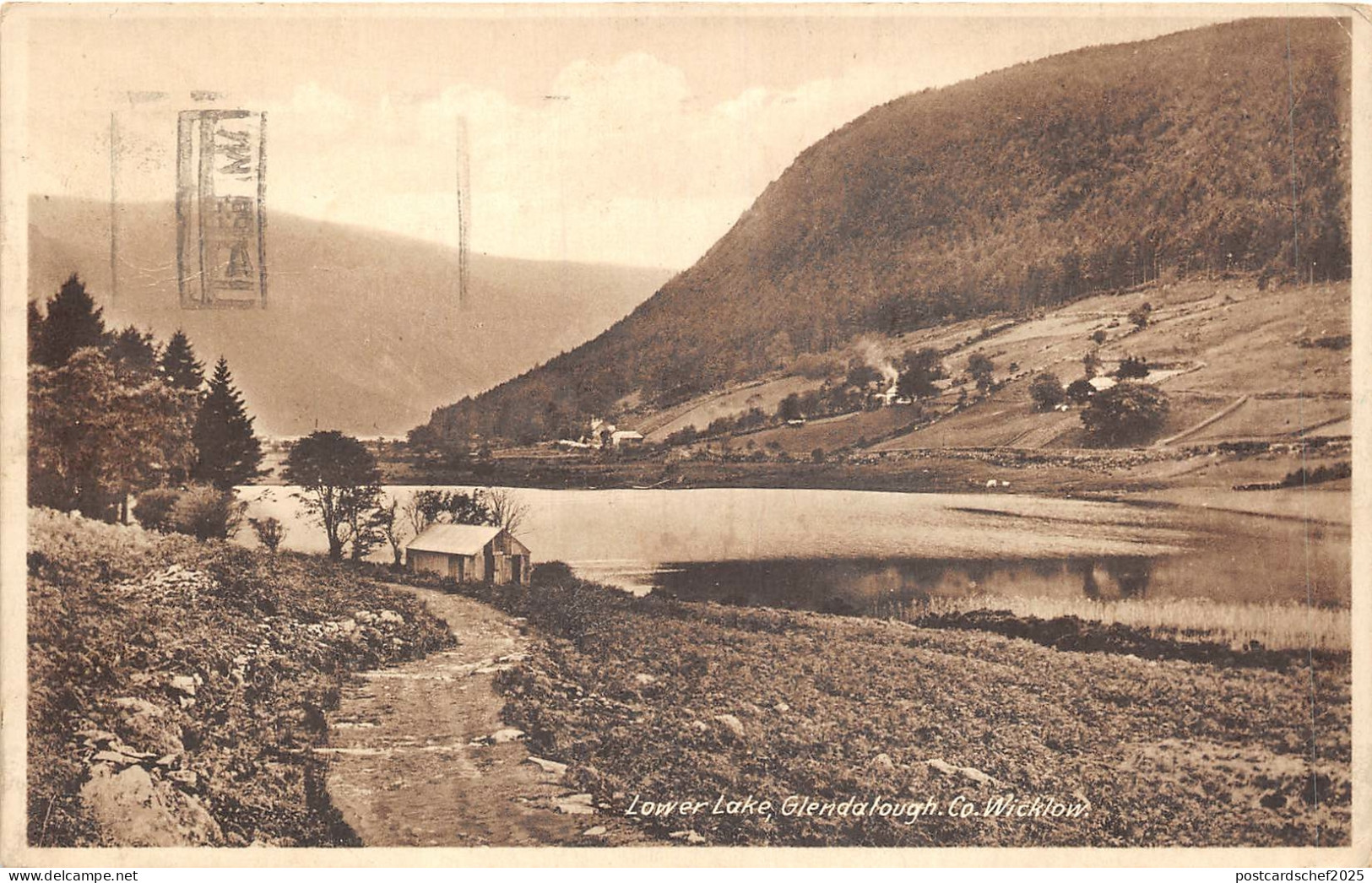 uk48397 lower lake glendaalough wicklow  ireland real photo