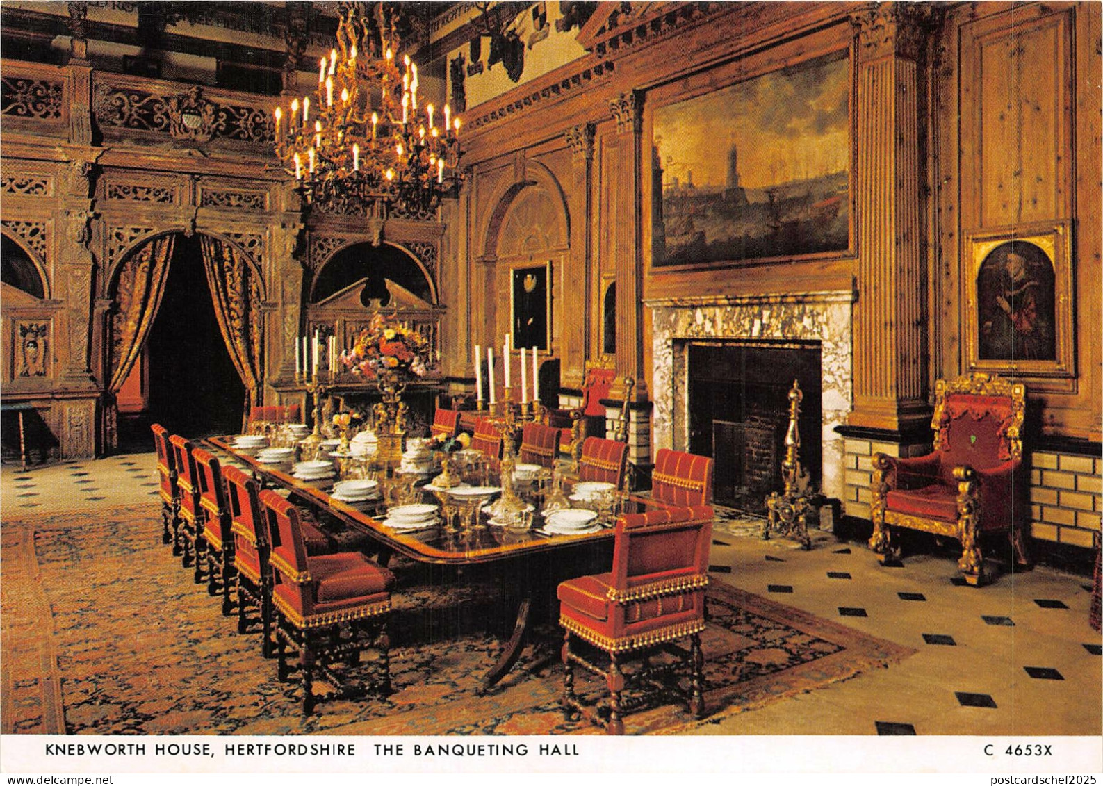 uk49287 banqueting hall knebworth house hertfordshire uk