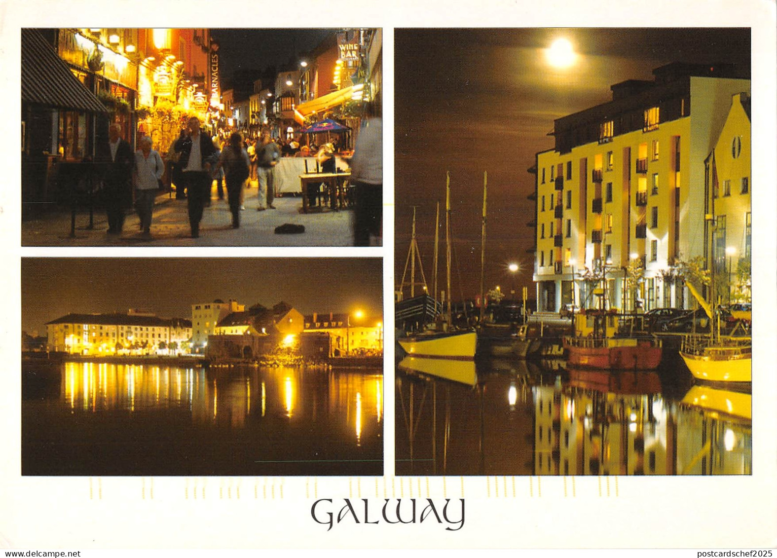 uk5776 galway ireland by night  uk