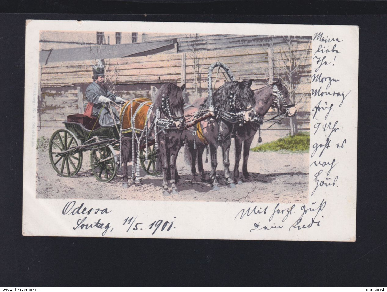 Ukraine AK Odessa Kutscher 1901