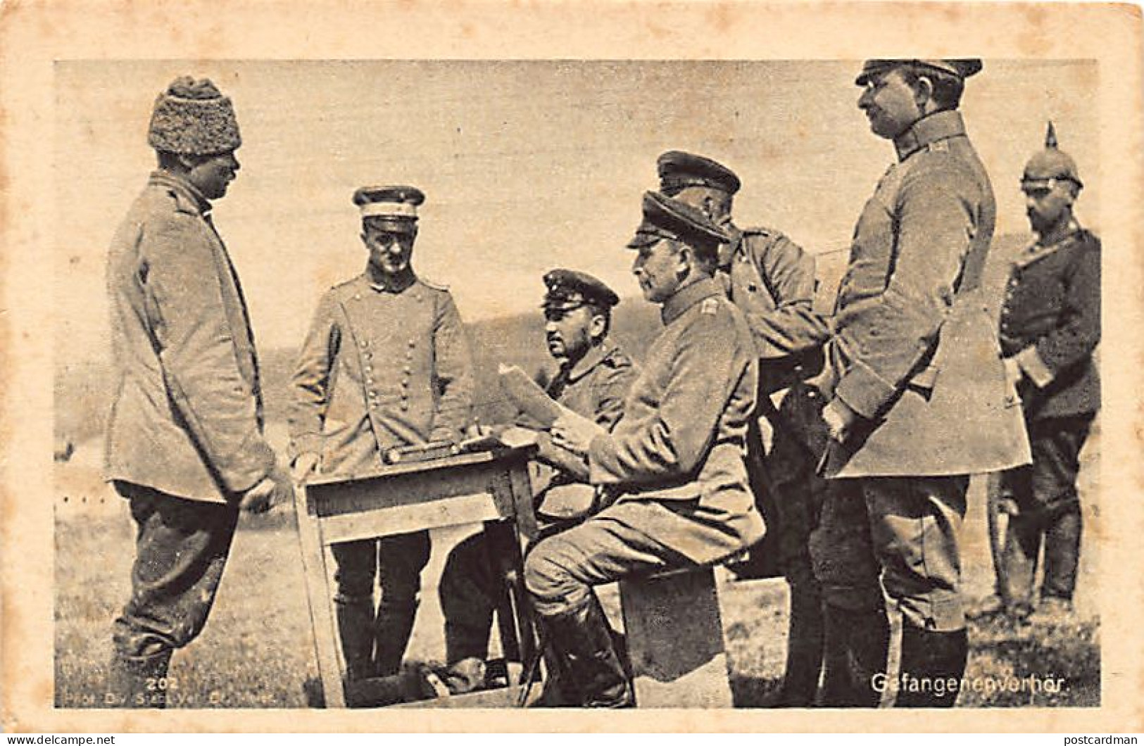 Ukraine - GALICIA World War One - Prisoner interrogation