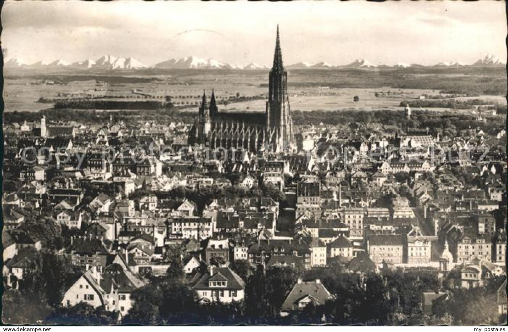 Ulm Donau Blick auf Ulm mit Dom
