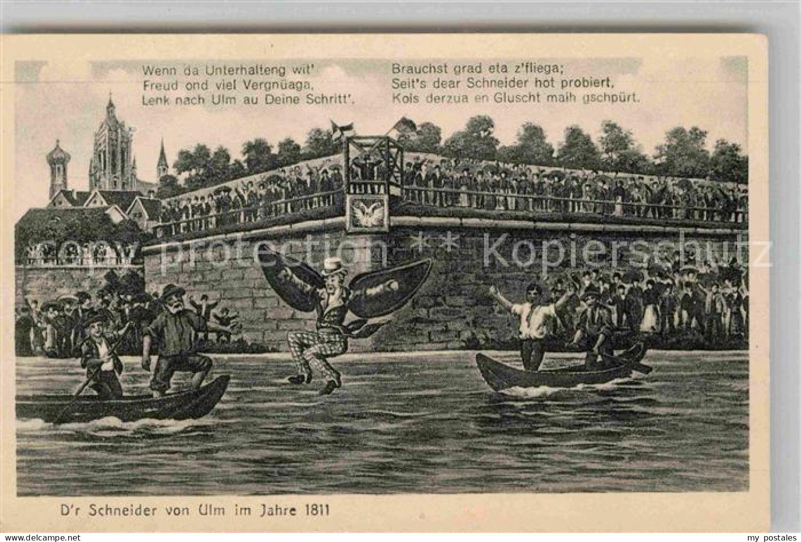 Ulm Donau Der Schneider von Ulm im Jahre 1811