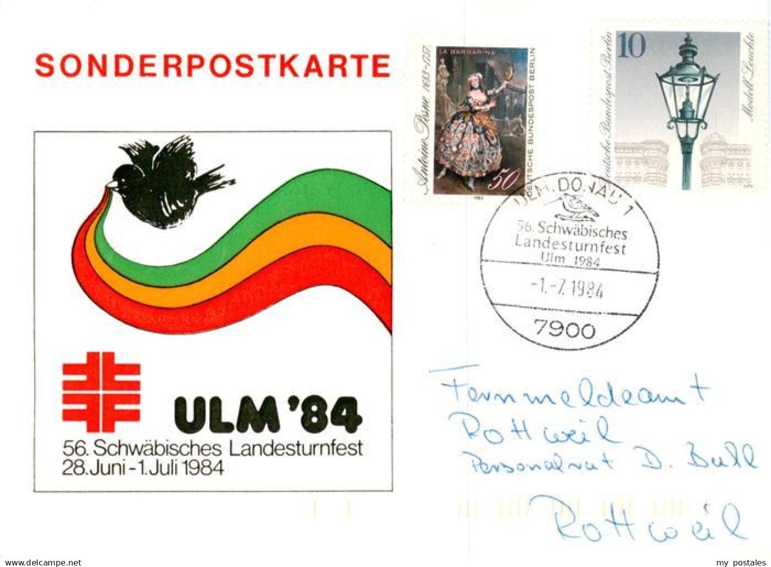Ulm  Donau Schwaebisches Landesturnfest Ulm 84