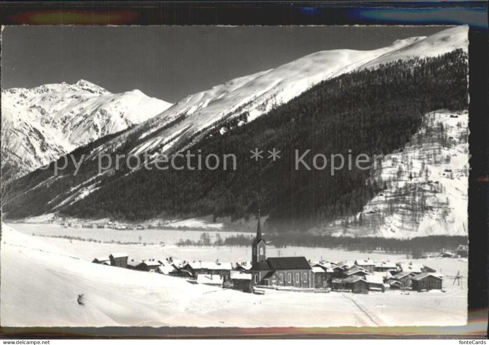 Ulrichen im Goms Kirche Panorama