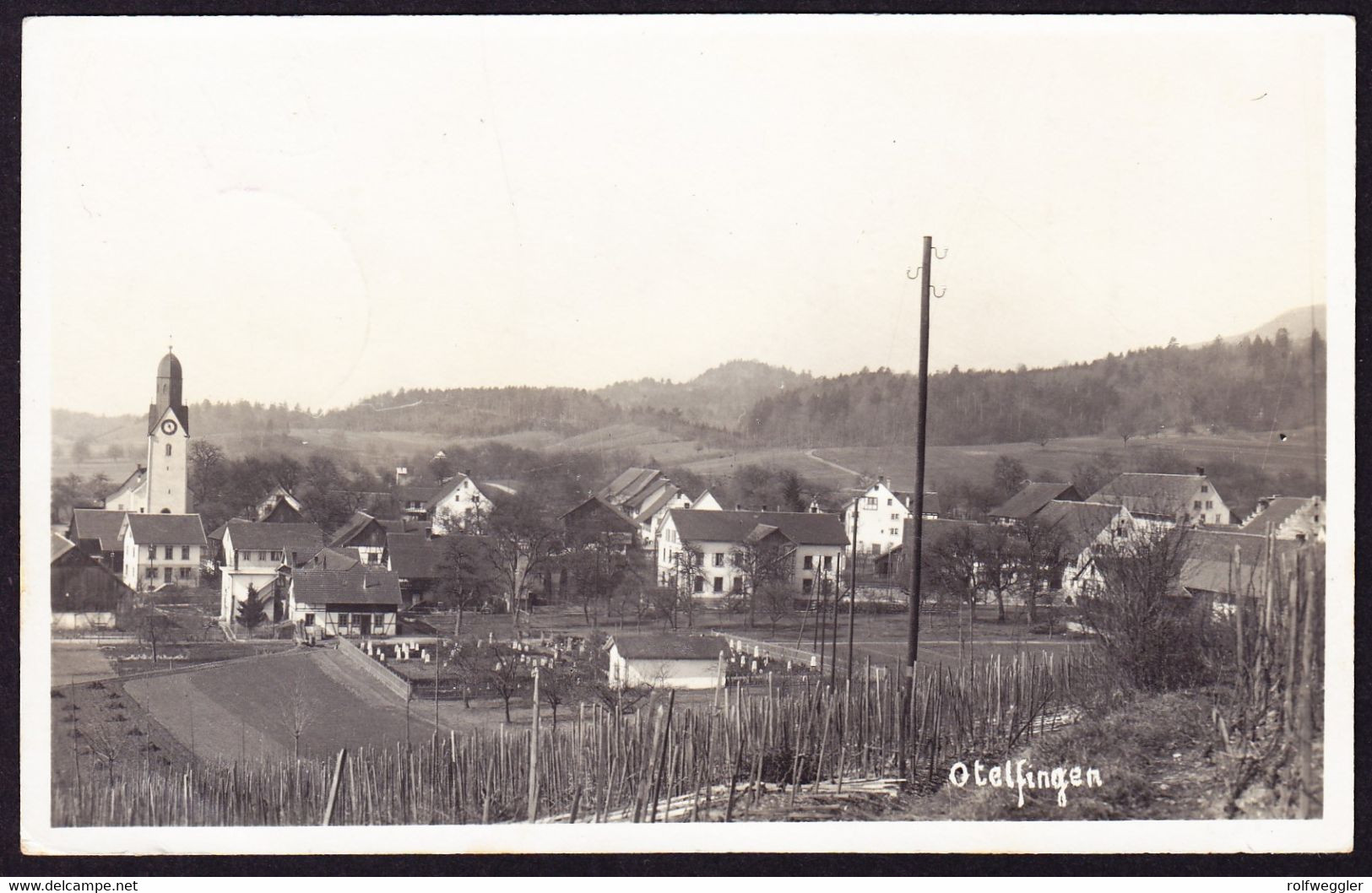 um 1930 mit Feldpost gelaufene AK. Otelfingen.