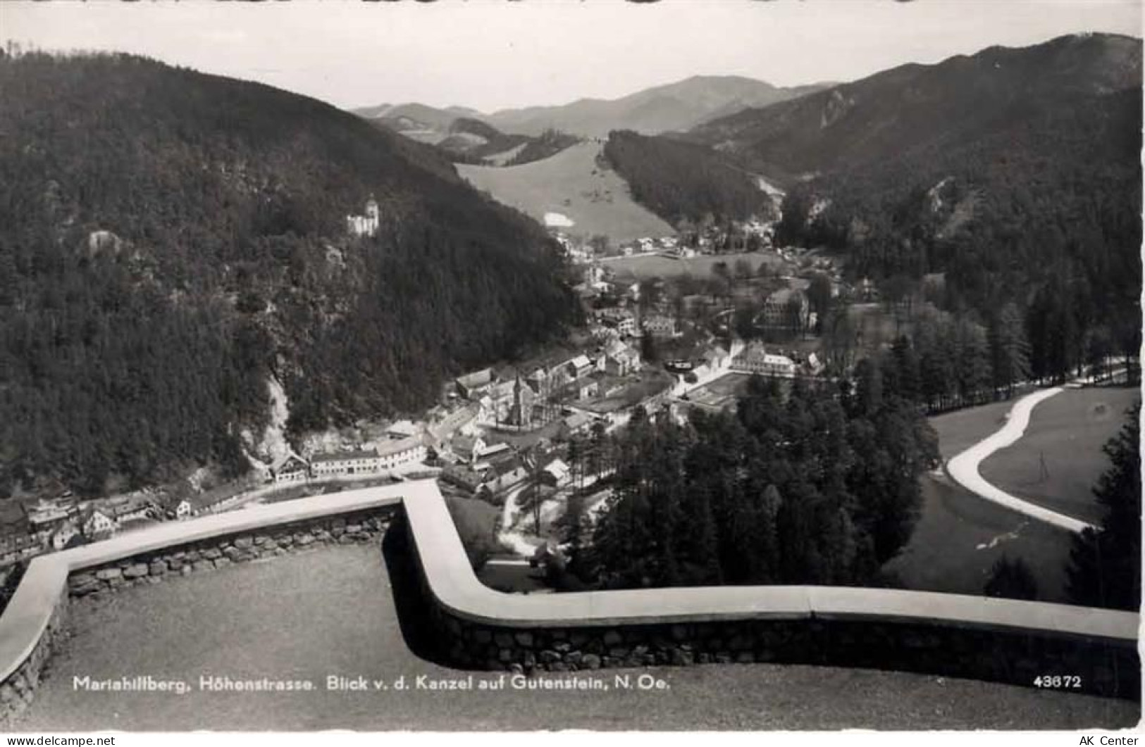 um 1956 - Mariahiltberg: Höhenstraße, v.d. Kanzel auf Gutenstein,P. Lede... - 20015531