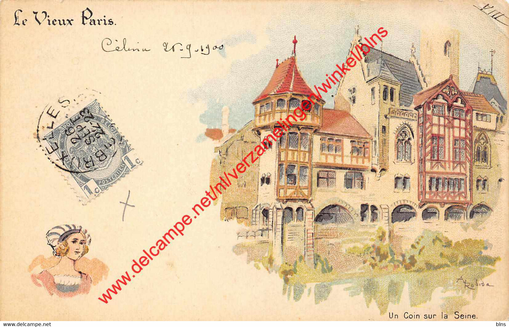 Un coin de la Seine - 1900 - Le Vieux Paris - ROBIDA - Paris I - (75) Paris