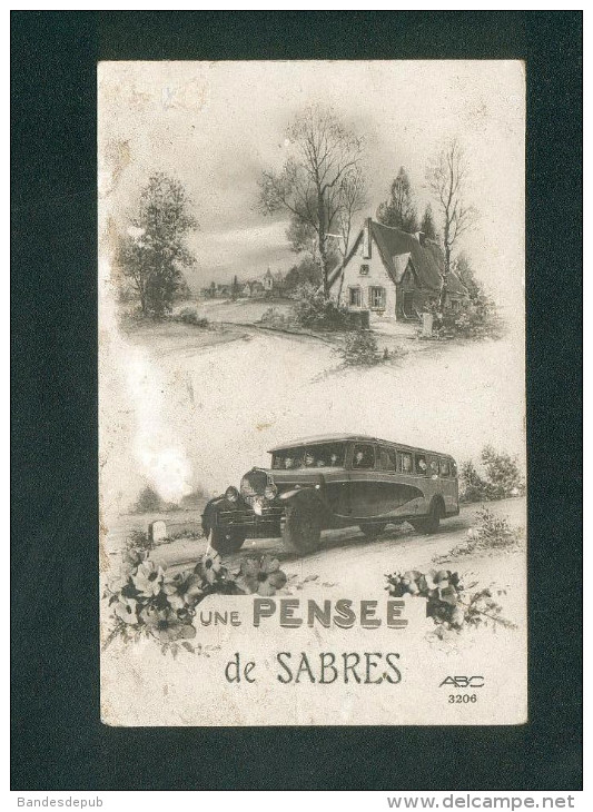 Une pensee de Sabres ( autobus autocar paysage campagnard ABC 3206)