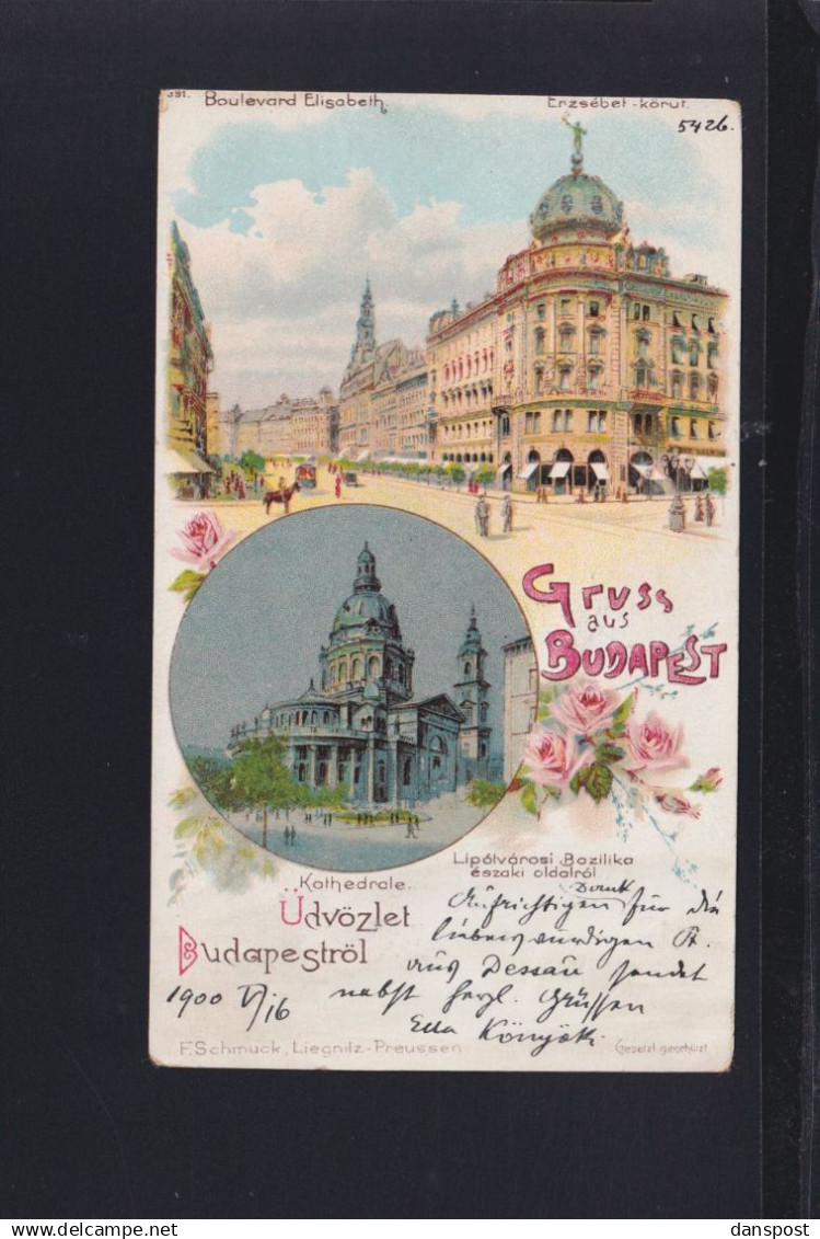 Ungarn Hungary Litho 1900 gelaufen