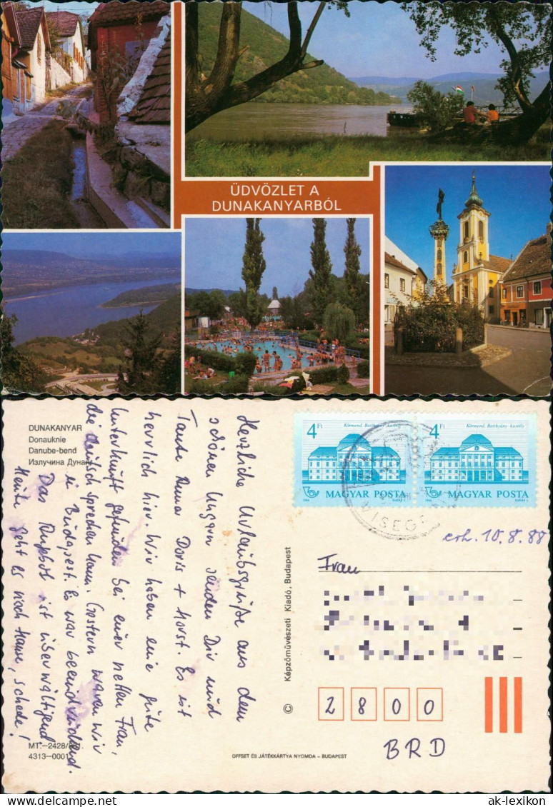 .Ungarn Mehrbild-AK Ungarn (Allgemein) Region Donau Dunakanyar 1980