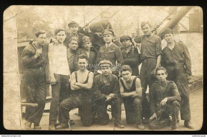FOLYAMŐRSÉG , gépiskola , fotós képeslap 1922.