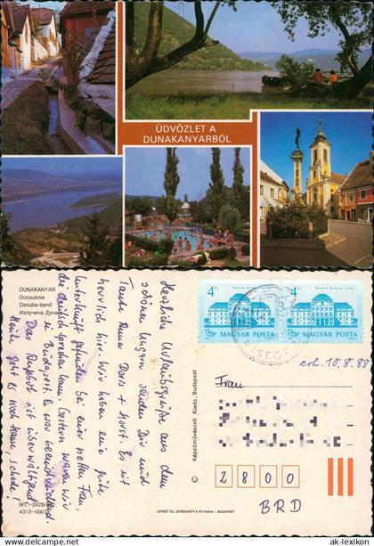 .Ungarn Mehrbild-AK Ungarn (Allgemein) Region Donau Dunakanyar 1980