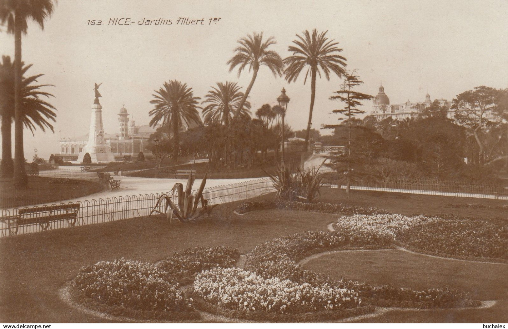 ungelaufene Ansichtskarte Nice - Jardin Albert 1er