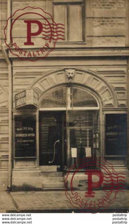 HUNGRIA // HUNGARY SHOP FRONT. N.G. HEDIN SKRADDERI - AFFAR. REAL PHOTO