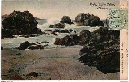 CPA  Carte Postale  Royaume Uni Alderney Rocks Plate Saline 1907 VM105749