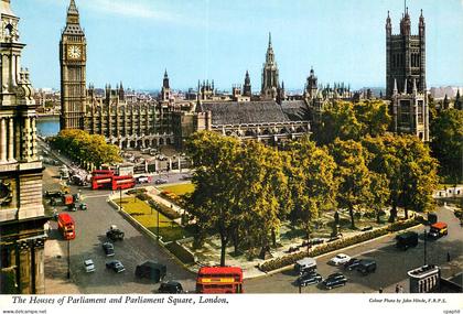 CPM The Houses of Parliament and Parliament Square London