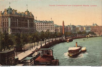 ROYAUME UNI - London - Thames Embankment - Cleopatras Needle - CPA