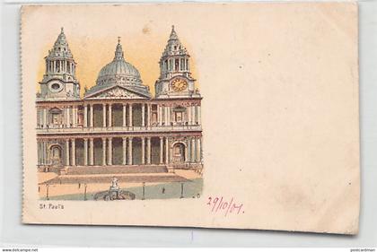England - LONDON - St. Paul's Cathedral - FORERUNNER SMALL SIZE POSTCARD