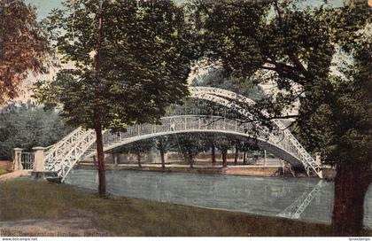 A946 England 1906 Bedford Suspension Bridge vintage postcard