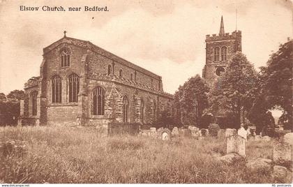 England Elstow Church near Bedford vintage postcard C434
