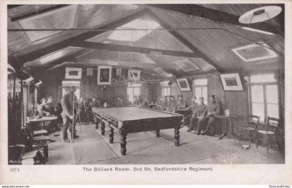 2nd Bedfordshire Military Regiment Army Billiard Room Old Postcard