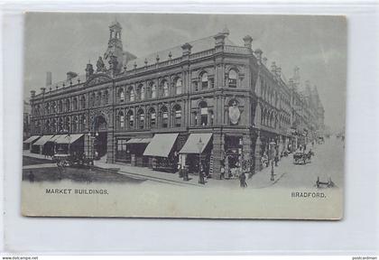 England - BRADFORD (Yorks) Market buildings - FORERUNNER POSTCARD Small Size