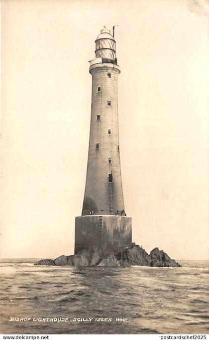 uk51320 bishops lighthouse scilly isles real photo uk