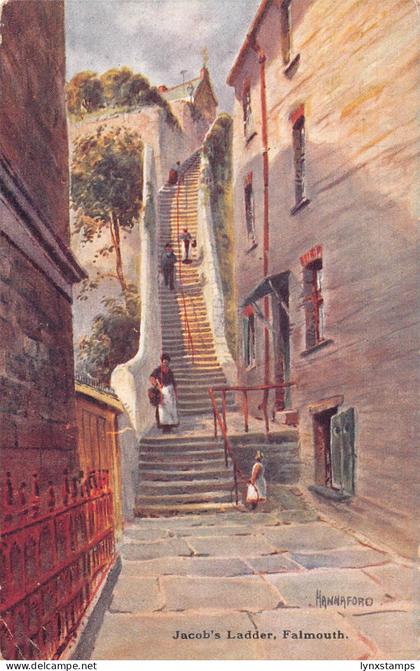 A781 England Jacob's Ladder Falmouth vintage postcard