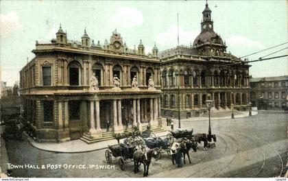 CPA Town Hall Post Office Ipswich