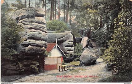 England High Rocks Tunbridge Wells House vintage postcard