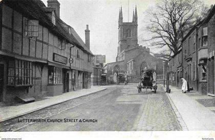 Lutterworth Harborough Leicestershire UK Church Street and Church