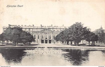 England 1909 Hampton Court Fountain vintage postcard