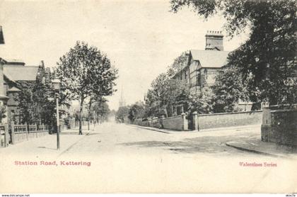 PC KETTERING STATION ROAD NORTHAMPTONSHIRE ENGLAND VINTAGE POSTCARD (u1677)