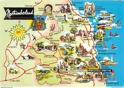 uk50254 northumberland uk map