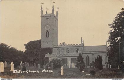 br109074 elston church uk Nottinghamshire real photo