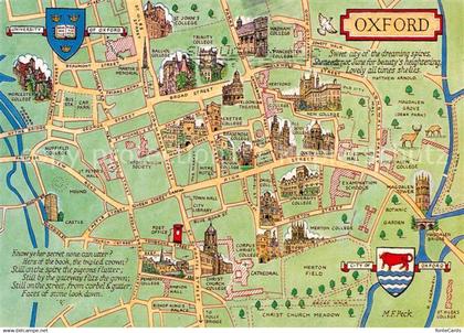 Oxford Oxfordshire Stadtplan