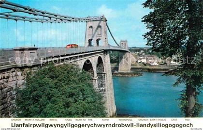Anglesey East Staffordshire Menai Suspension Bridge