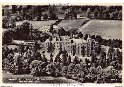 B382 Scotland Roxburghshire Waverley Hydro Hotel Melrose RPPC postcard