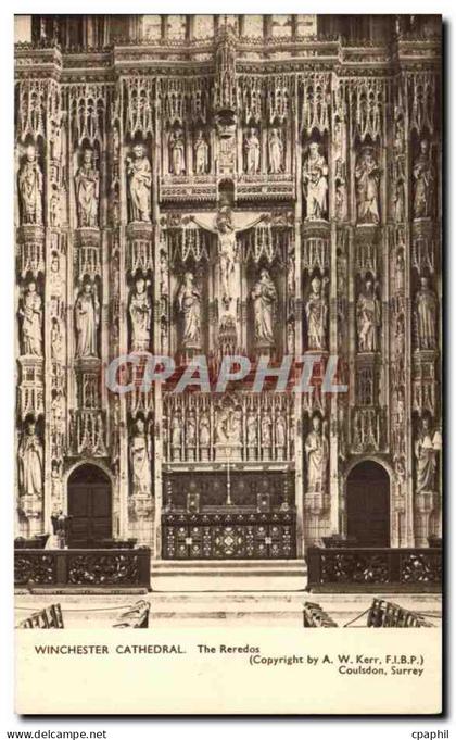 CPA Winchester Cathedral The Reredos Surrey